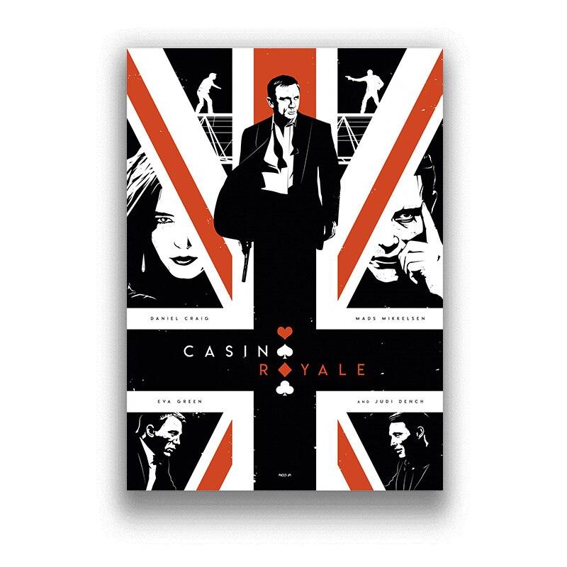 Casino Royale British Flag 007 James Bond Movie Poster - Aesthetic Wall Decor