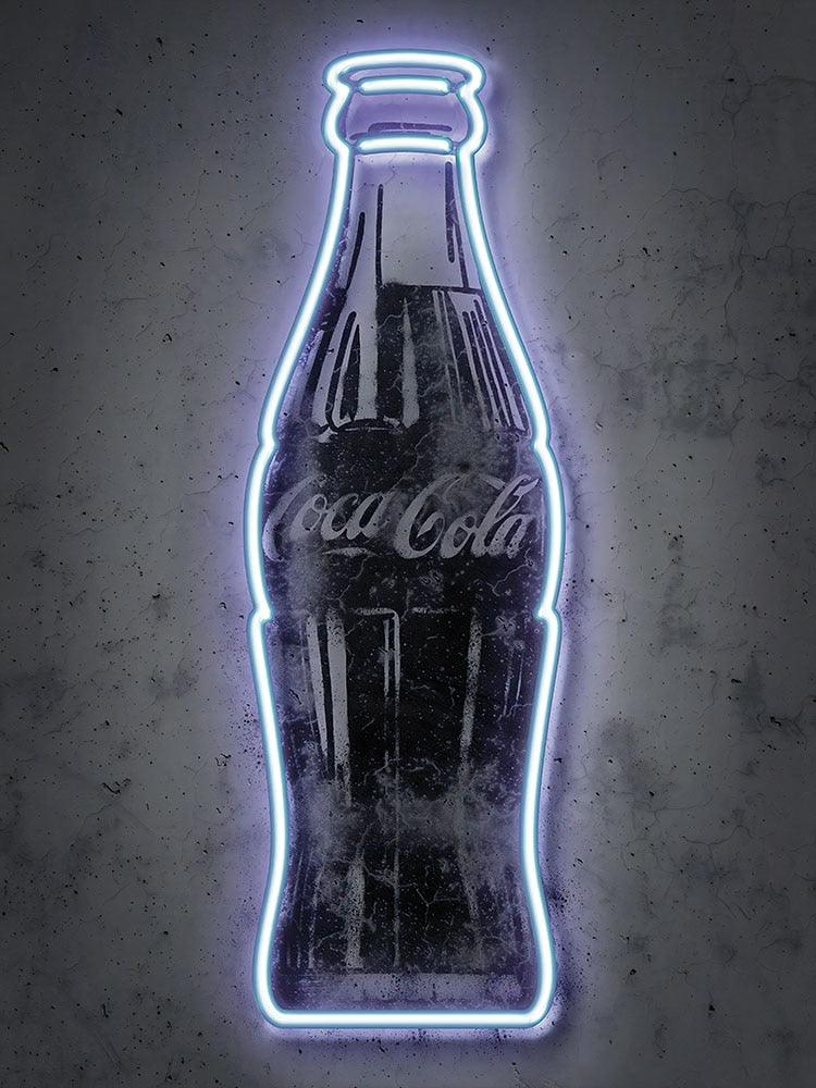 Coca-Cola Coke Vintage Brand Neon Effect Wall Art Poster - Aesthetic Wall Decor