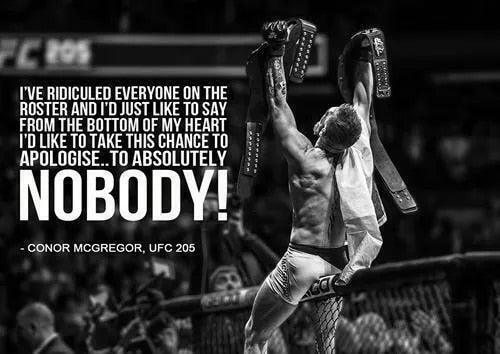 Conor McGregor Id Like To Take This To Apologize To Absolutely Nobody Quote Poster - Aesthetic Wall Decor