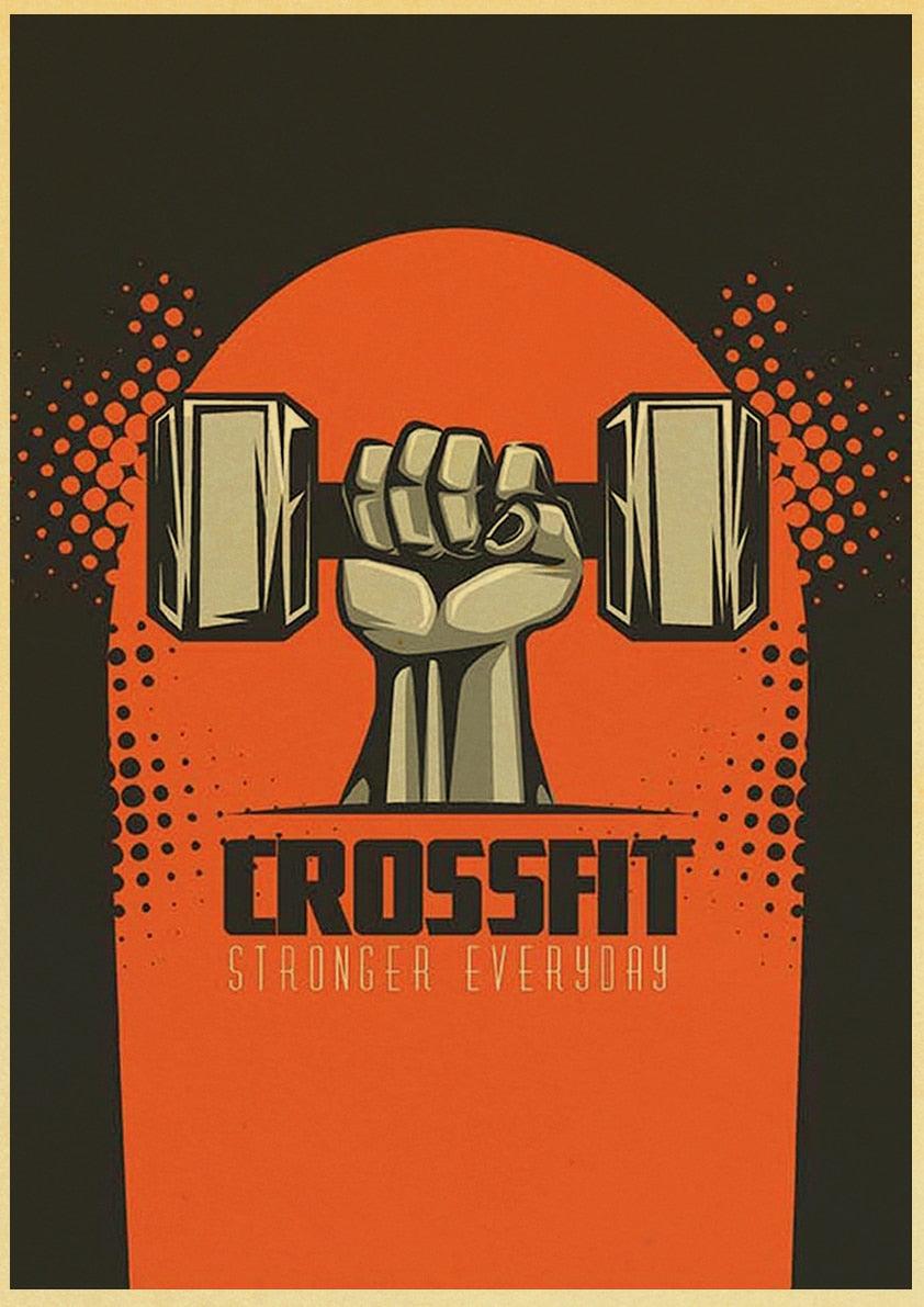 Crossfit Stronger Than Everybody Gym Wall Art Poster - Aesthetic Wall Decor