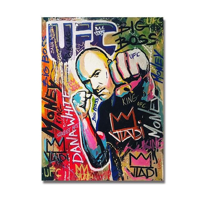 Dana White Boxing Graffiti Poster - Aesthetic Wall Decor