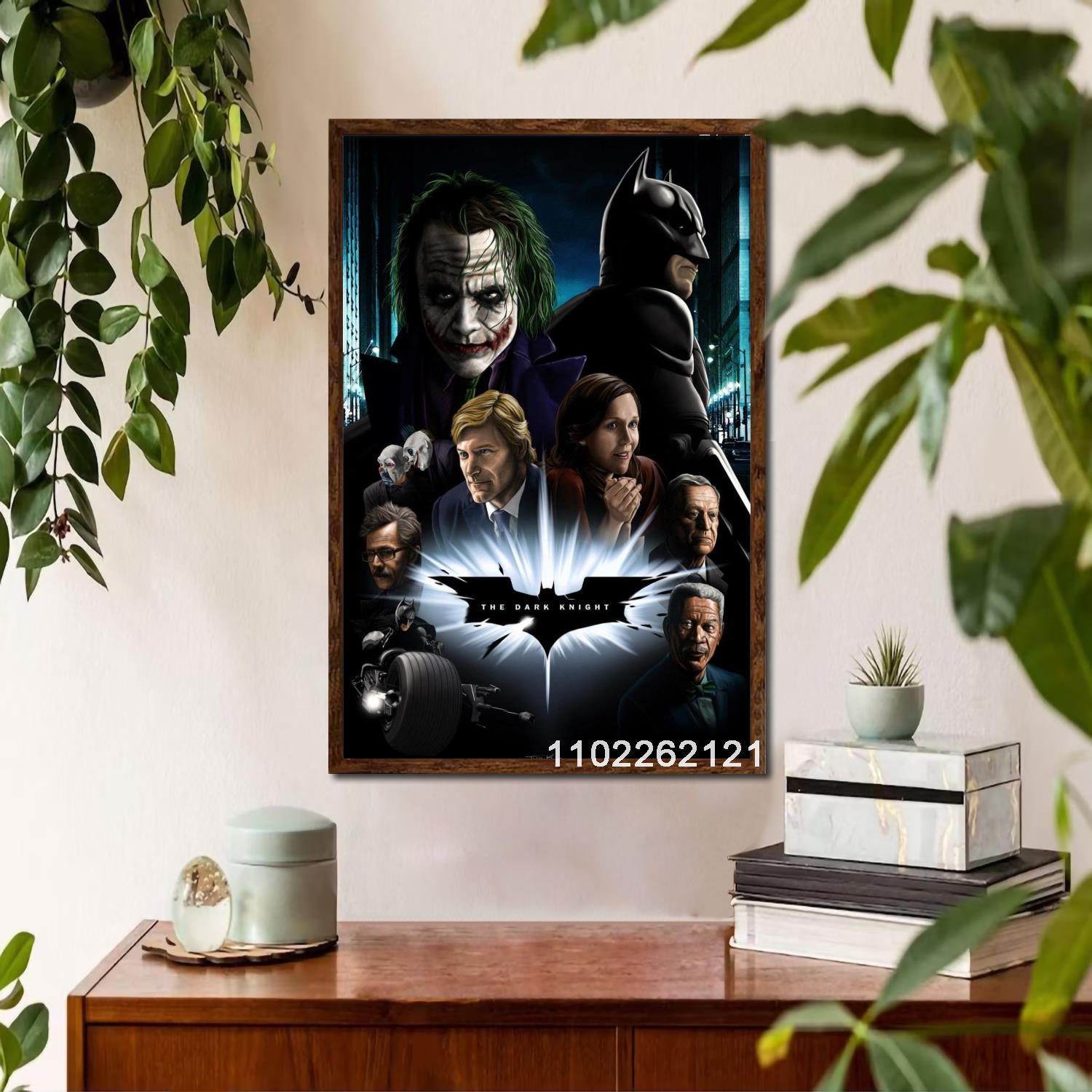 Dark Knight Characters Painting Batman Wall Art Poster - Aesthetic Wall Decor