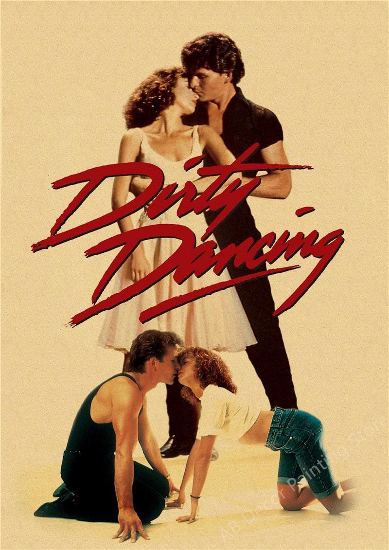 Dirty Dancing Kiss White Classic Movie Poster - Aesthetic Wall Decor