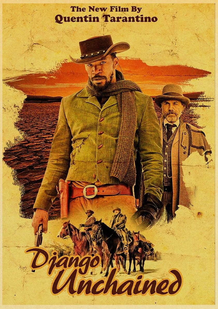 Django Unchained Western Movie Wall Art Posters - Aesthetic Wall Decor