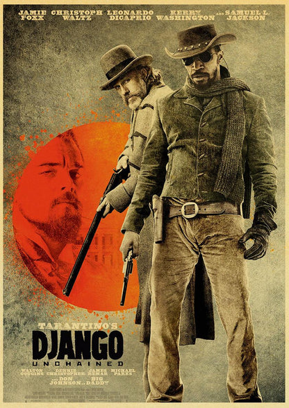 Django Unchained Western Movie Wall Art Posters - Aesthetic Wall Decor