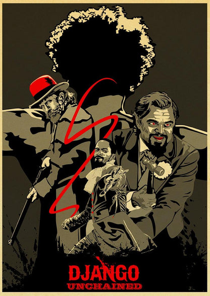 Django Unchained Western Movie Wall Art Posters - Aesthetic Wall Decor