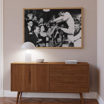 End of Prohibition Iconic Black and White Vintage Bar Decor Poster - Aesthetic Wall Decor