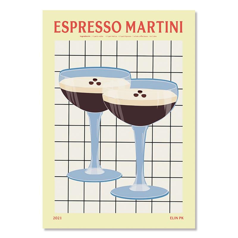 Espresso Martini Cocktail Bar Decor Poster - Aesthetic Wall Decor