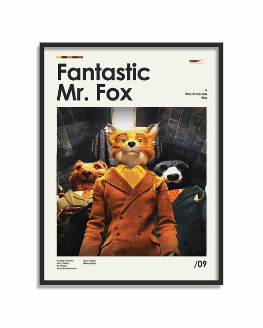 Fantastic Mr. Fox Minimalist Movie Wall Art Poster - Aesthetic Wall Decor