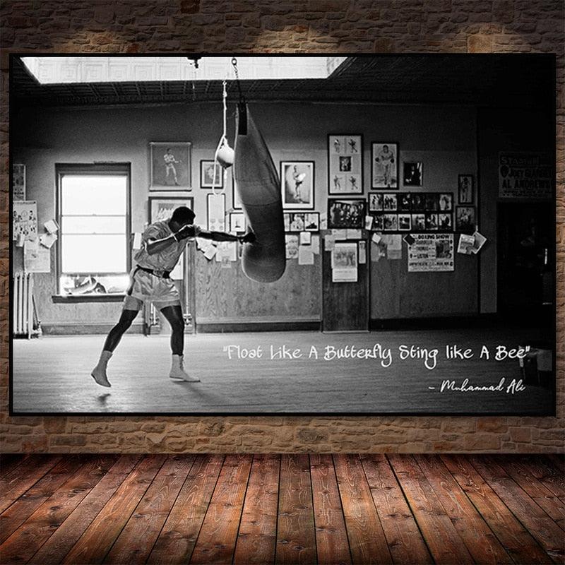 Float Like A Butterfly Sting Like A Bee Muhammed Ali Motivational Poster - Aesthetic Wall Decor