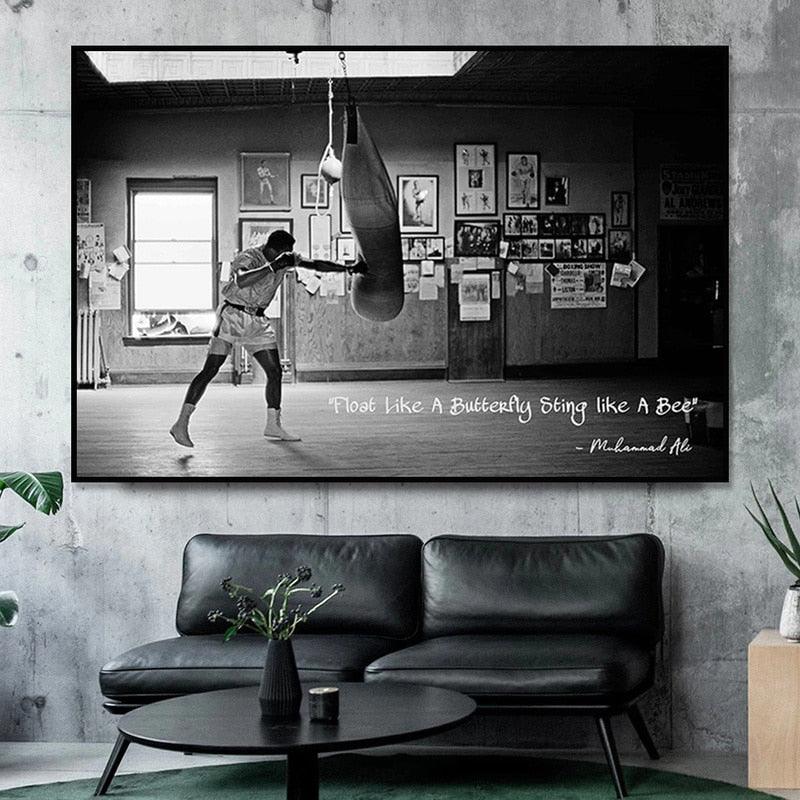 Float Like A Butterfly Sting Like A Bee Muhammed Ali Motivational Poster - Aesthetic Wall Decor