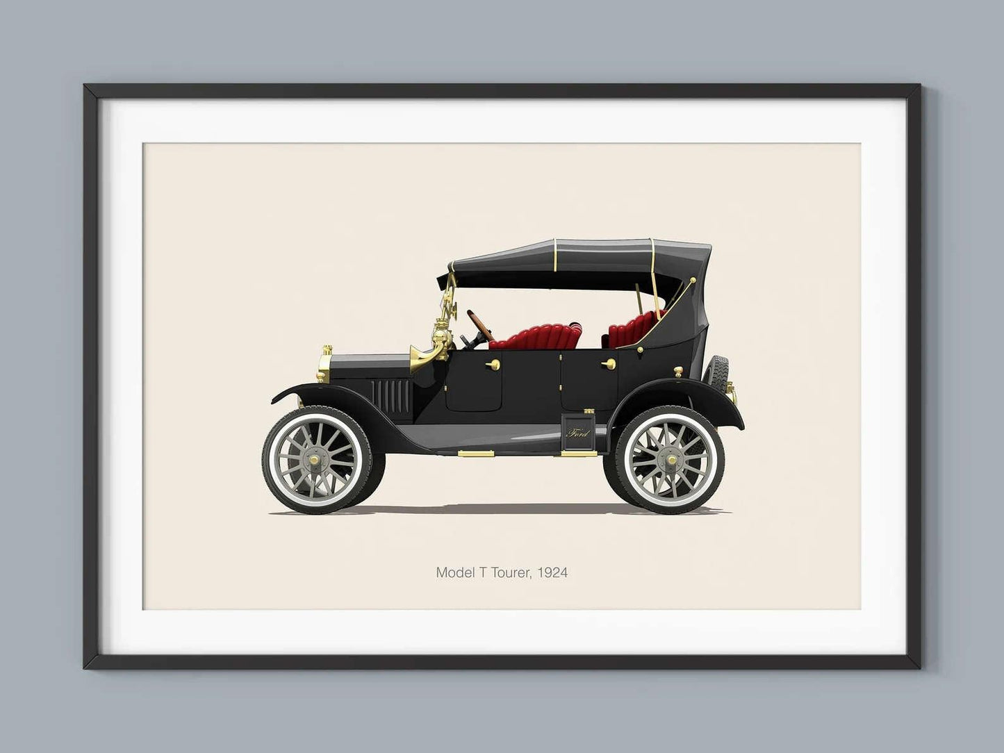 Ford Model T Car Minimalist Poster - Aesthetic Wall Decor