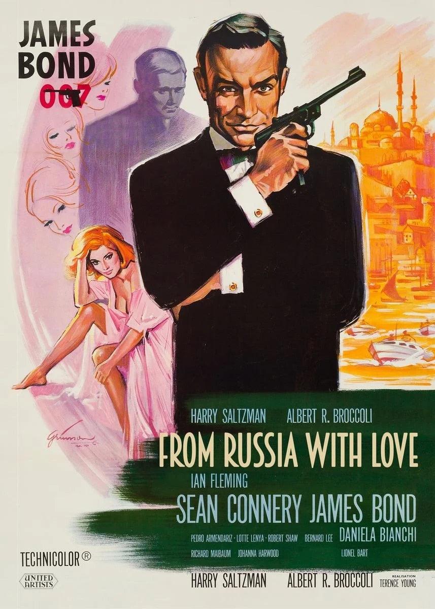 From Russia With Love, Sean Connery James Bond Movie Poster - Aesthetic Wall Decor