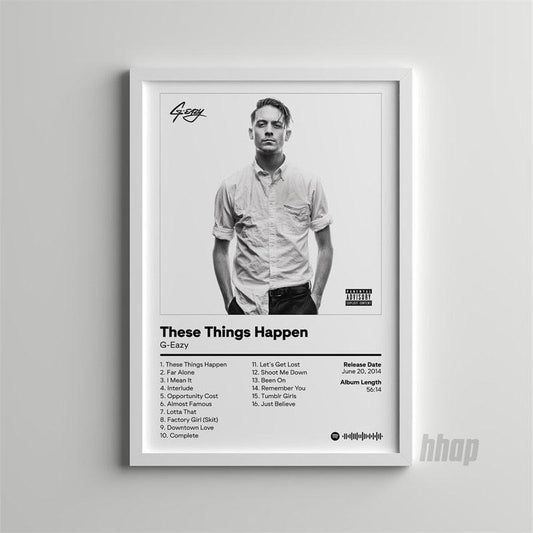 G Eazy These Things Happen Rap Album Poster - Aesthetic Wall Decor