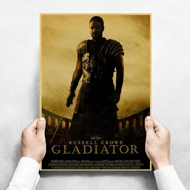 Gladiator Black and Gold Classic Movie Poster - Aesthetic Wall Decor