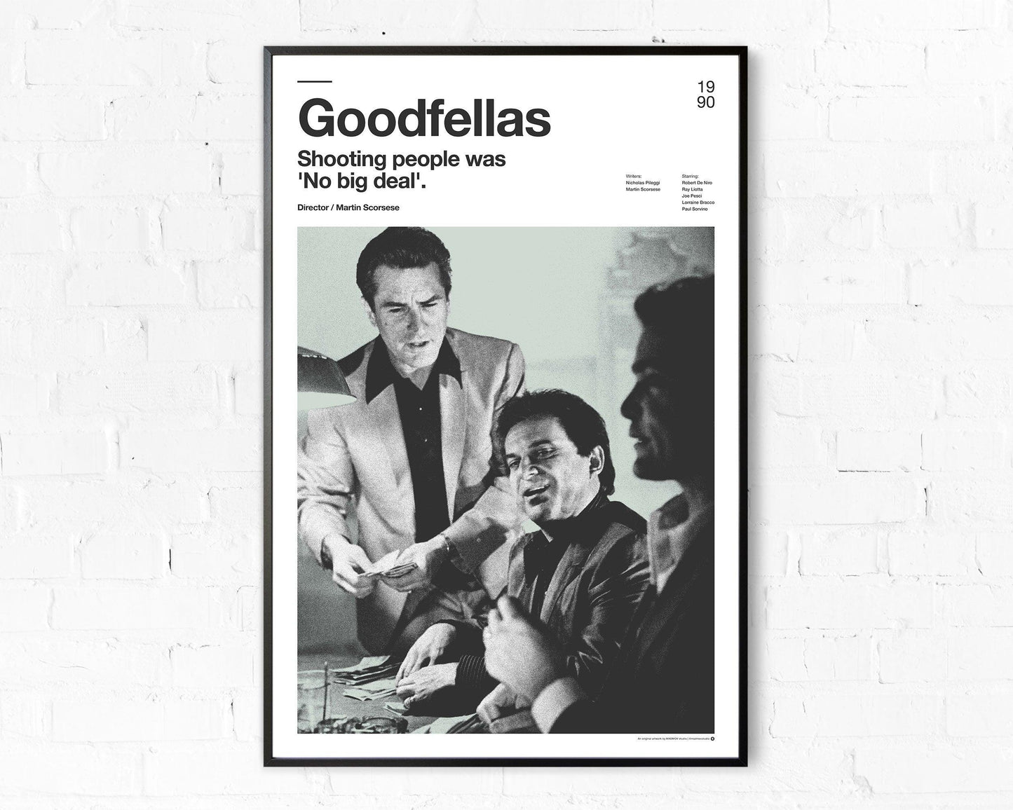 Goodfellas Mafia Movie Wall Art Polaroid Minimalist Poster - Aesthetic Wall Decor