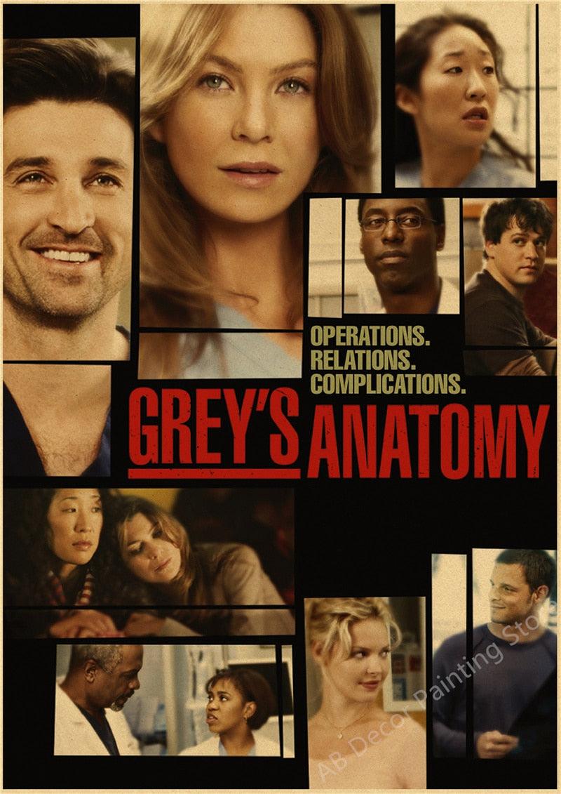 Grey's Anatomy Characters Wall Art Poster - Aesthetic Wall Decor