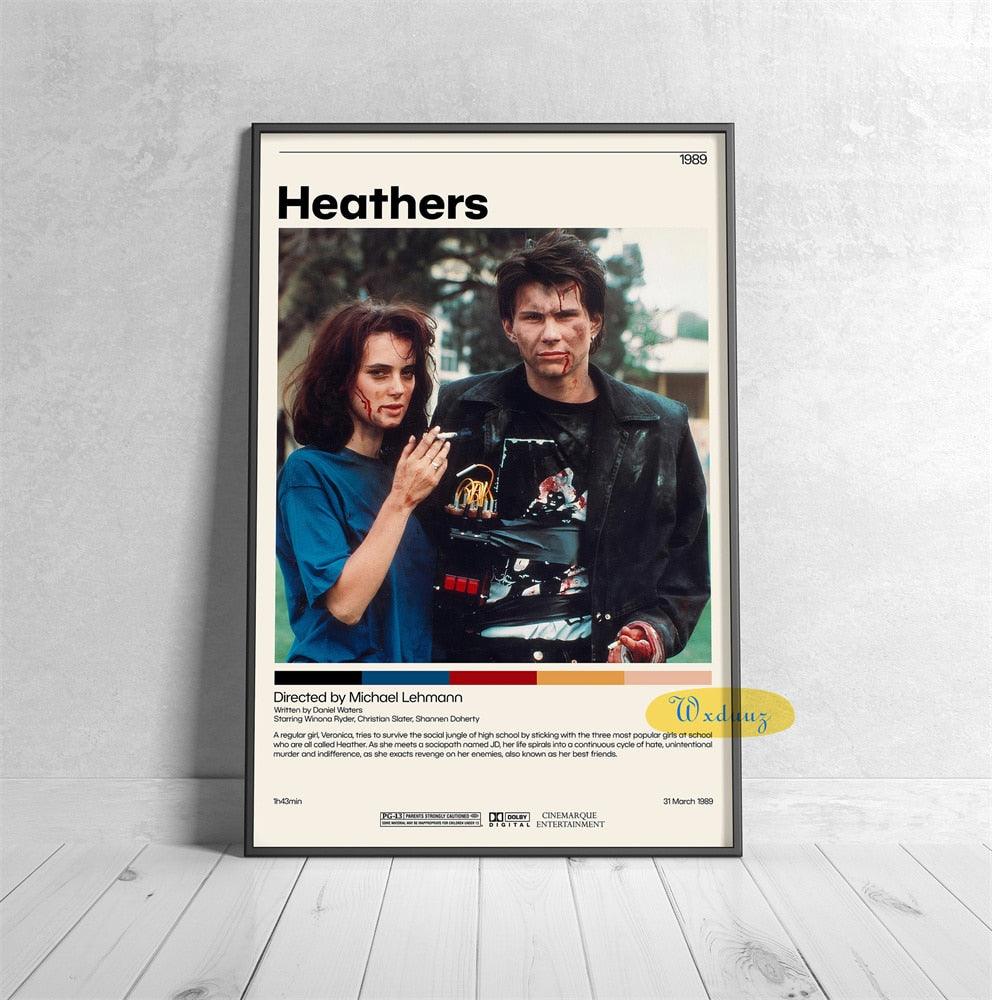 Heathers 1988 Winona Ryder Polaroid Movie Wall Art Poster - Aesthetic Wall Decor