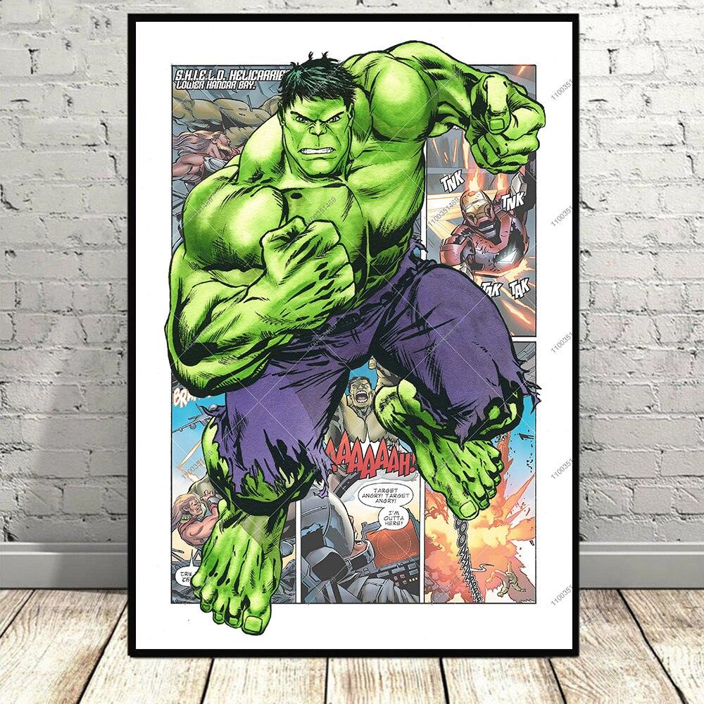 Hulk Marvel Superhero Comic Poster - Aesthetic Wall Decor
