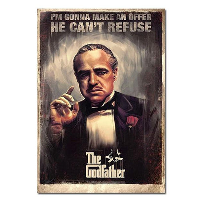 Im Gonna Make Him An Offer He Can't Refuse Godfather Movie Poster - Aesthetic Wall Decor