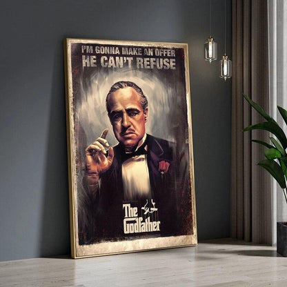 Im Gonna Make Him An Offer He Can't Refuse Godfather Movie Poster - Aesthetic Wall Decor