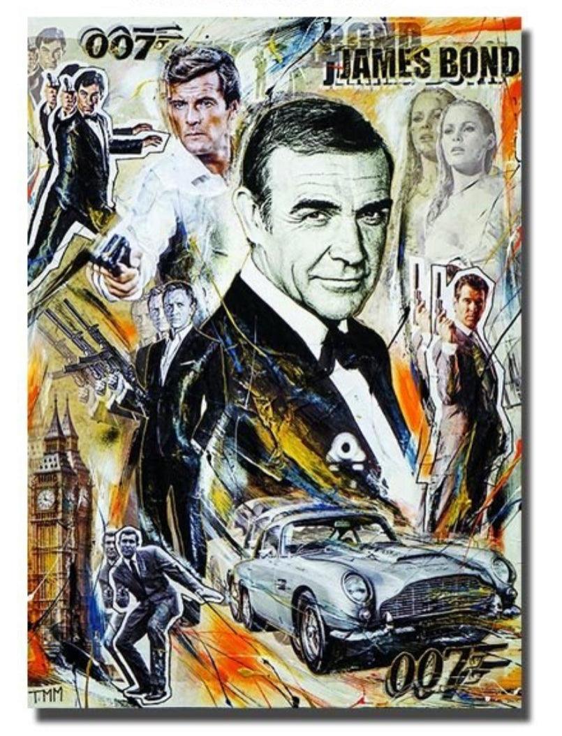 James Bond 007 Pop Art Movie Poster – Aesthetic Wall Decor