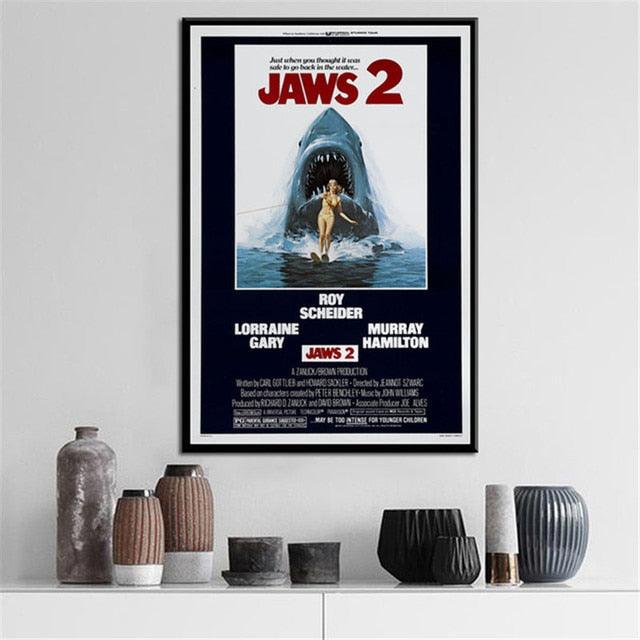 Jaws 2 Vintage Movie Poster - Aesthetic Wall Decor