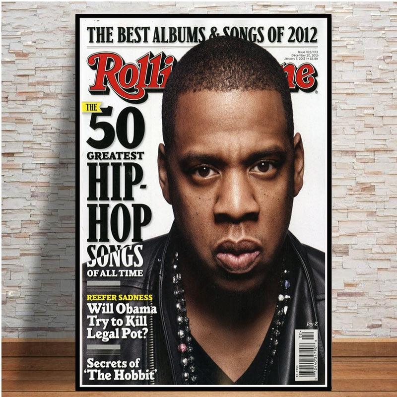 Jay-Z Hip-Hop Rolling Stone Magazine Wall Art Poster - Aesthetic Wall Decor