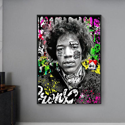 Jimi Hendrix Pop Art Poster - Aesthetic Wall Decor