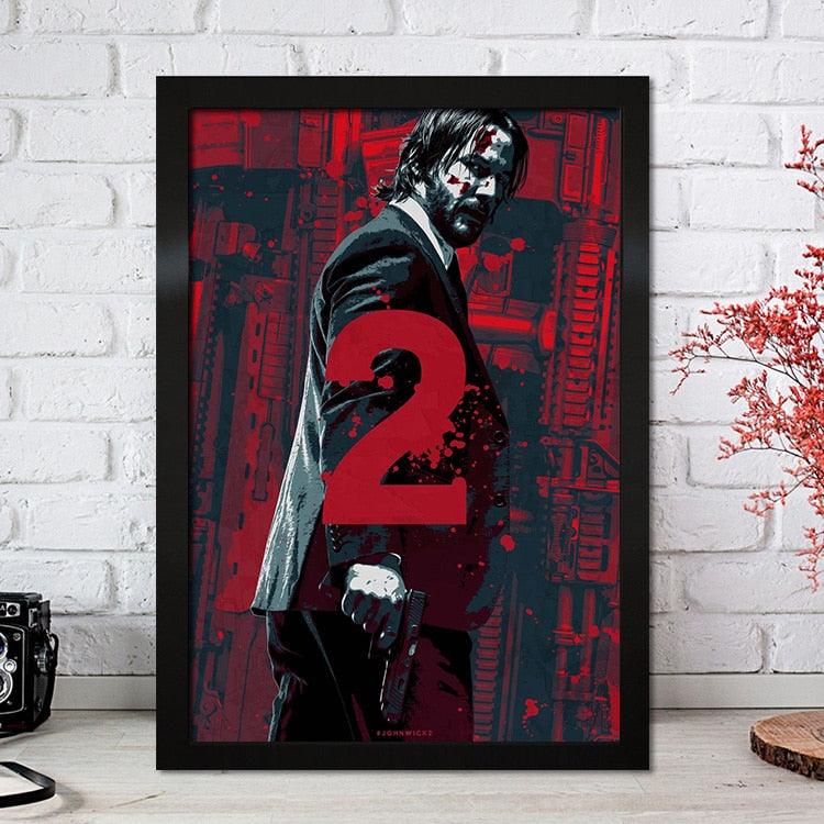John Wick 2 Poster, Keanu Reeves Painting Poster - Aesthetic Wall Decor