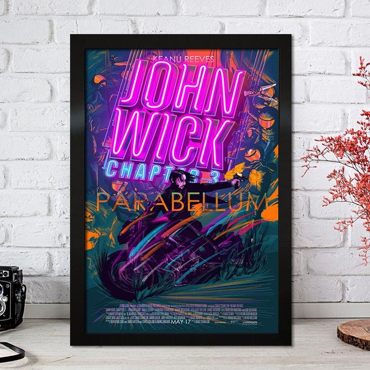 John Wick 3 Parabellum Abstract Painting Action Movie Wall Art Poster - Aesthetic Wall Decor
