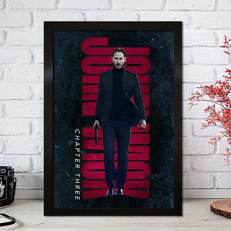 John Wick Chapter Three Action Movie Wall Art Poster - Aesthetic Wall Decor