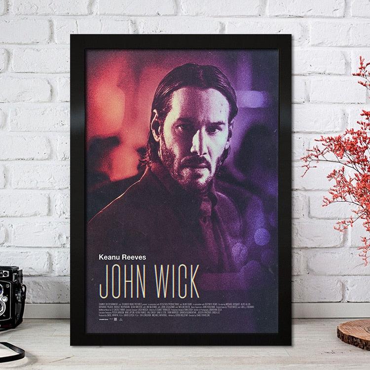 John Wick Keanu Reeves Movie Wall Art Poster - Aesthetic Wall Decor