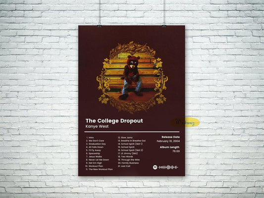 Kanye West The College Dropout Album Cover Poster - Aesthetic Wall Decor