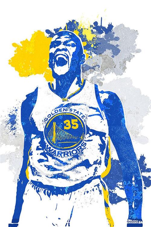 Kevin Durant Warriors Splash Painting NBA Wall Art Poster - Aesthetic Wall Decor