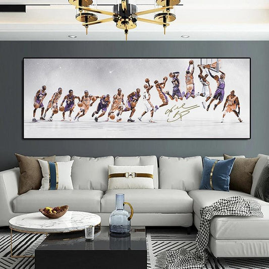 Kobe Bryant Dunk Evolution Shutter NBA Wall Art Poster - Aesthetic Wall Decor