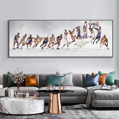 Kobe Bryant Dunk Evolution Shutter NBA Wall Art Poster - Aesthetic Wall Decor