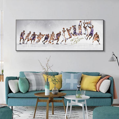 Kobe Bryant Dunk Evolution Shutter NBA Wall Art Poster - Aesthetic Wall Decor