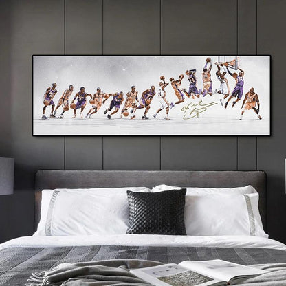 Kobe Bryant Dunk Evolution Shutter NBA Wall Art Poster - Aesthetic Wall Decor