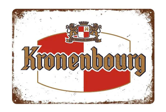 Kronenbourg Vintage Metal Sign - Aesthetic Wall Decor