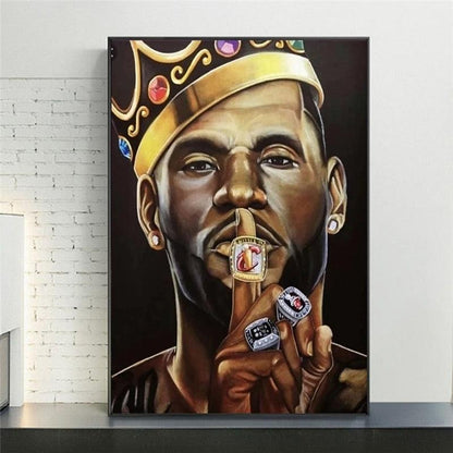 Lebron James King James Painting Poster - Aesthetic Wall Decor