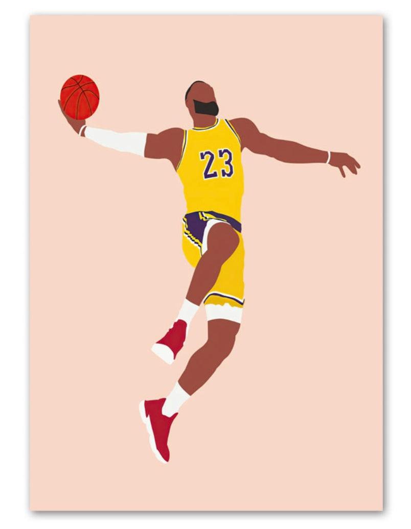 LeBron James NBA Faceless Minimalist Poster - Aesthetic Wall Decor