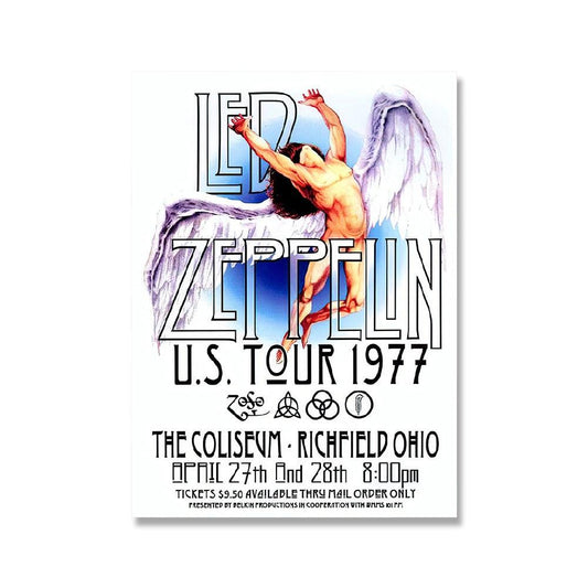 Led Zeppelin Concert Rock Band Poster - Aesthetic Wall Decor