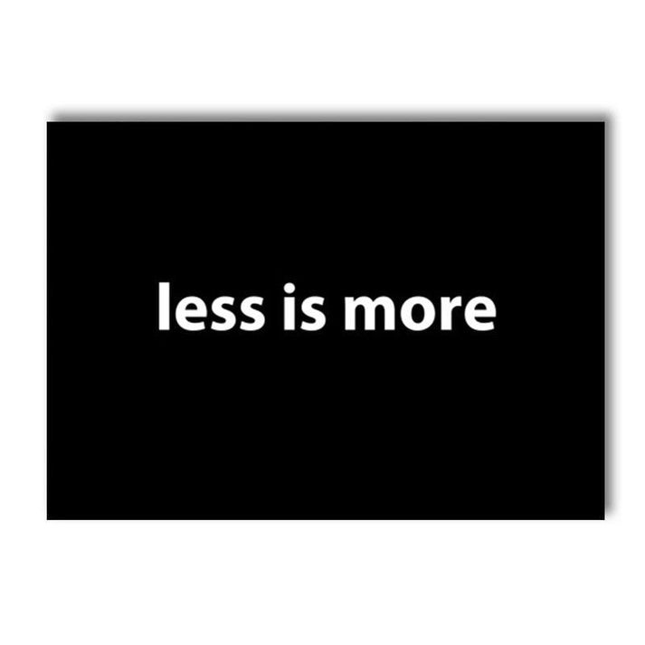 Less Is More Motivational Phrase Poster Aesthetic Wall Decor