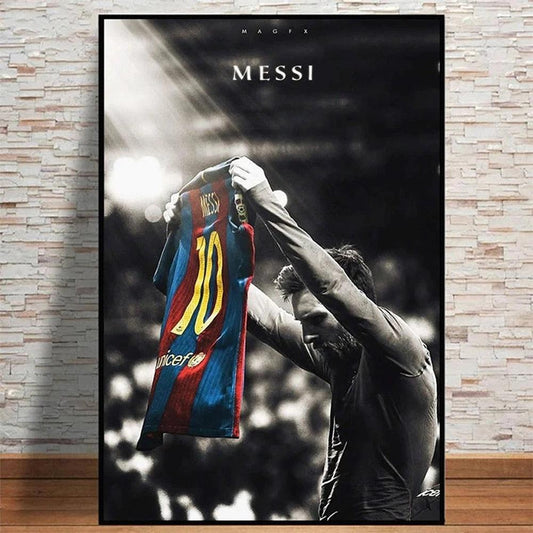 Lionel Messi Wall Art Canvas Print Poster - Aesthetic Wall Decor