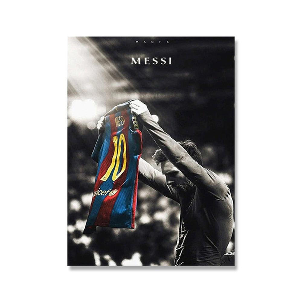 Lionel Messi Wall Art Canvas Print Poster - Aesthetic Wall Decor