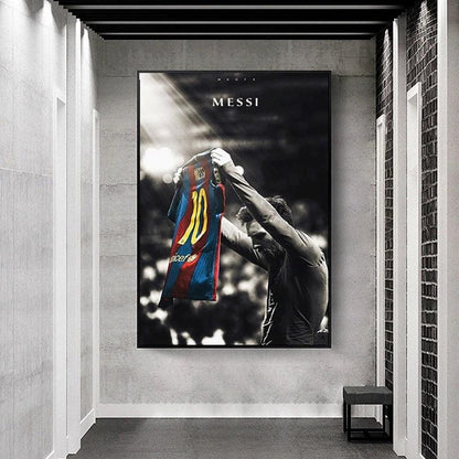 Lionel Messi Wall Art Canvas Print Poster - Aesthetic Wall Decor