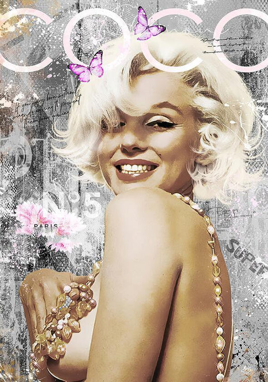 Marilyn Monroe Coco Painting Poster - Aesthetic Wall Decor