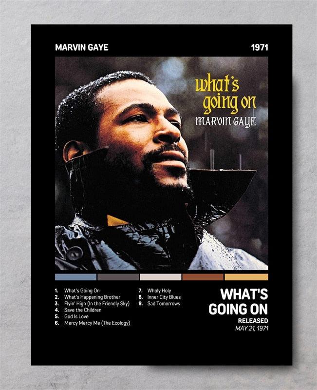 Marvin Gaye What's Going On Album Poster, 70s Music Poster - Aesthetic Wall Decor