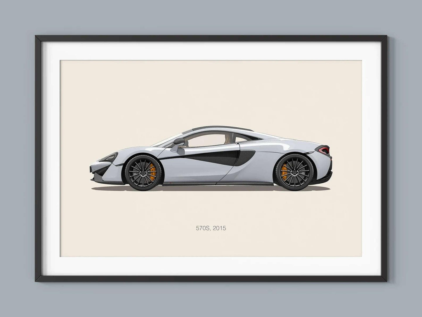 McLaren 570S Sports Car Minimalist Poster - Aesthetic Wall Decor